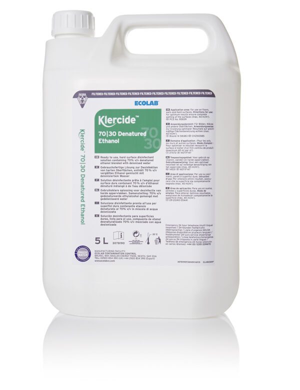 Klercide 70|30 Denatured Ethanol Blended with WFI. 70% v/v sterile denatured ethanol blended with 30% v/v Water for Injection (WFI) in spray format 1L - Image 4